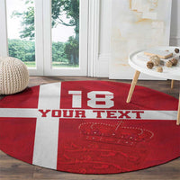 Custom Denmark Football Round Carpet Danish Dynamite Go Champion