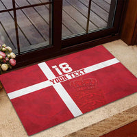 Custom Denmark Football Rubber Doormat Danish Dynamite Go Champion