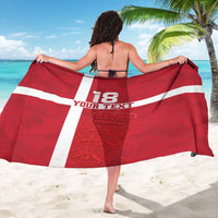 Custom Denmark Football Sarong Danish Dynamite Go Champion