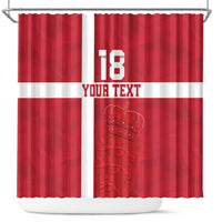 Custom Denmark Football Shower Curtain Danish Dynamite Go Champion