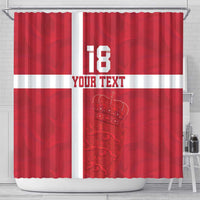 Custom Denmark Football Shower Curtain Danish Dynamite Go Champion