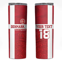 Custom Denmark Football Skinny Tumbler Danish Dynamite Go Champion