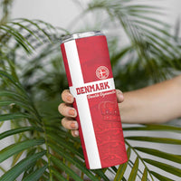 Custom Denmark Football Skinny Tumbler Danish Dynamite Go Champion