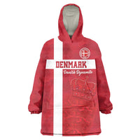 Custom Denmark Football Wearable Blanket Hoodie Danish Dynamite Go Champion