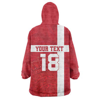 Custom Denmark Football Wearable Blanket Hoodie Danish Dynamite Go Champion