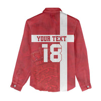 Custom Denmark Football Women Casual Shirt Danish Dynamite Go Champion