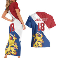Custom Netherlands Football Couples Matching Short Sleeve Bodycon Dress and Hawaiian Shirt Come On Holland