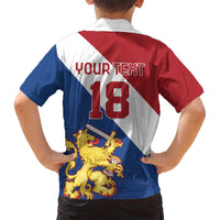 Custom Netherlands Football Family Matching Long Sleeve Bodycon Dress and Hawaiian Shirt Come On Holland