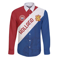 Custom Netherlands Football Family Matching Long Sleeve Bodycon Dress and Hawaiian Shirt Come On Holland