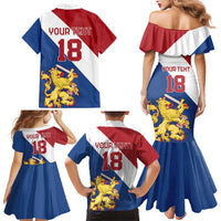 Custom Netherlands Football Family Matching Mermaid Dress and Hawaiian Shirt Come On Holland