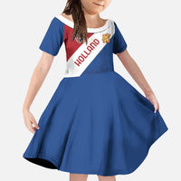 Custom Netherlands Football Family Matching Off Shoulder Maxi Dress and Hawaiian Shirt Come On Holland