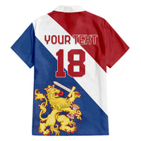 Custom Netherlands Football Family Matching Off Shoulder Short Dress and Hawaiian Shirt Come On Holland