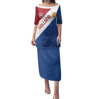 Custom Netherlands Football Family Matching Puletasi and Hawaiian Shirt Come On Holland