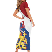 Custom Netherlands Football Family Matching Short Sleeve Bodycon Dress and Hawaiian Shirt Come On Holland