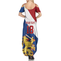 Custom Netherlands Football Family Matching Summer Maxi Dress and Hawaiian Shirt Come On Holland