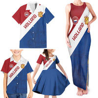 Custom Netherlands Football Family Matching Tank Maxi Dress and Hawaiian Shirt Come On Holland