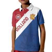 Custom Netherlands Football Kid Polo Shirt Come On Holland