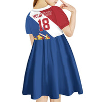 Custom Netherlands Football Kid Short Sleeve Dress Come On Holland