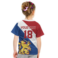 Custom Netherlands Football Kid T Shirt Come On Holland