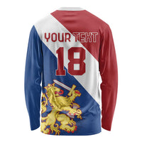 Custom Netherlands Football Long Sleeve Shirt Come On Holland