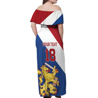 Custom Netherlands Football Off Shoulder Maxi Dress Come On Holland