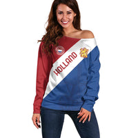 Custom Netherlands Football Off Shoulder Sweater Come On Holland