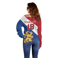 Custom Netherlands Football Off Shoulder Sweater Come On Holland