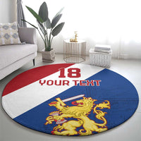 Custom Netherlands Football Round Carpet Come On Holland