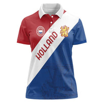 Custom Netherlands Football Women Polo Shirt Come On Holland