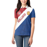 Custom Netherlands Football Women Polo Shirt Come On Holland
