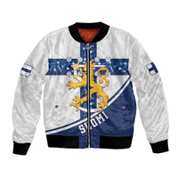 Custom Finland Football Bomber Jacket Suomen jalkapallomaajoukkue