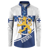 Custom Finland Football Button Sweatshirt Suomen jalkapallomaajoukkue