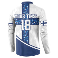 Custom Finland Football Button Sweatshirt Suomen jalkapallomaajoukkue