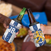 Custom Finland Football 4 in 1 Can Cooler Tumbler Suomen jalkapallomaajoukkue