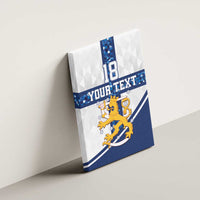Custom Finland Football Canvas Wall Art Suomen jalkapallomaajoukkue