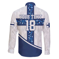 Custom Finland Football Family Matching Puletasi and Hawaiian Shirt Suomen jalkapallomaajoukkue