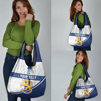 Custom Finland Football Grocery Bag Suomen jalkapallomaajoukkue