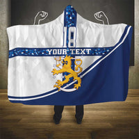 Custom Finland Football Hooded Blanket Suomen jalkapallomaajoukkue
