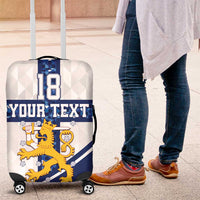 Custom Finland Football Luggage Cover Suomen jalkapallomaajoukkue