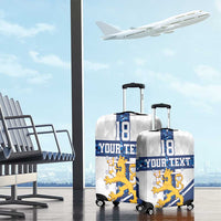 Custom Finland Football Luggage Cover Suomen jalkapallomaajoukkue