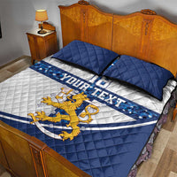 Custom Finland Football Quilt Bed Set Suomen jalkapallomaajoukkue