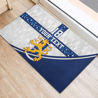 Custom Finland Football Rubber Doormat Suomen jalkapallomaajoukkue