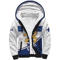 Custom Finland Football Sherpa Hoodie Suomen jalkapallomaajoukkue