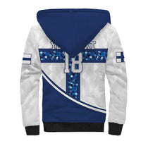 Custom Finland Football Sherpa Hoodie Suomen jalkapallomaajoukkue