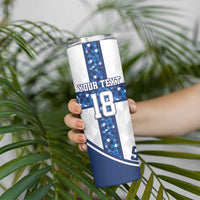 Custom Finland Football Skinny Tumbler Suomen jalkapallomaajoukkue