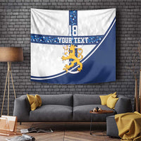 Custom Finland Football Tapestry Suomen jalkapallomaajoukkue