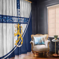 Custom Finland Football Window Curtain Suomen jalkapallomaajoukkue