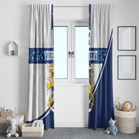 Custom Finland Football Window Curtain Suomen jalkapallomaajoukkue