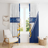 Custom Finland Football Window Curtain Suomen jalkapallomaajoukkue