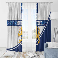 Custom Finland Football Window Curtain Suomen jalkapallomaajoukkue